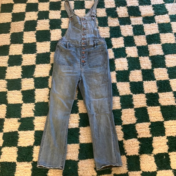 Madewell vintage 70s inspired denim button up overalls jumpsuit - Picture 2 of 4